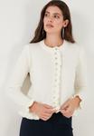 Кардиган LELA REGULAR FIT, Ecru/White - фото
