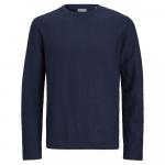 Свитер Jack & Jones Linen Knit Crew Neck, синий - фото 3