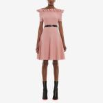 Мини-платье с открытыми плечами Alexander McQueen, серебро - фото 4