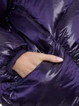Пуховик с капюшоном Lacoste, фиолетовый - фото 5