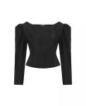 Женская блузка с вырезом-лодочкой NOCTURNE, черный - фото 5
