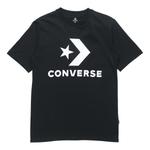 Футболка alphabet logo printing round neck short sleeve black Converse, черный - фото