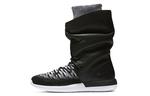Кроссовки Nike Roshe Two Hi Flyknit Black Black-White Women's - фото
