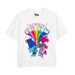 Футболка Powered By Rainbow Trolls, белый - фото