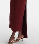 Платье миди из крепа с открытыми плечами Derika Emilia Wickstead, бордовый - фото 5