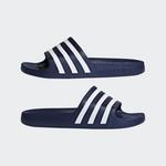 Шлепанцы Adilette Aqua Adidas, цвет Dark Blue/Cloud White/Dark Blue - фото 7