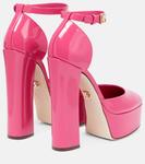 Кожаные сандалии на платформе Dolce&Gabbana, Rosa Geranio - фото 3