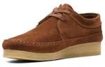 Кроссовки Clarks Weaver Suede 'Cola' - фото 3