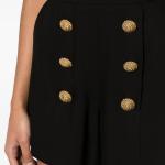 Шорты сзади на молнии и пуговицами BALMAIN, черный - фото 7