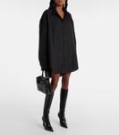 Платье-рубашка из хлопка с подвесками Balenciaga, черный - фото 2