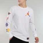 Толстовка men's logo printing round neck pullover long sleeves white Air Jordan, белый - фото 4