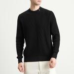 Хлопковый джемпер с круглым вырезом Moncler, черный - фото 2