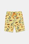 Хлопковые детские шорты Guess, желтый - фото