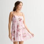 Мини-платье с ярусами для девушек Live To Be Spoiled, цвет pink floral - фото