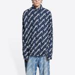 Футболка мужская синяя Balenciaga - фото 5