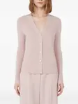 Кардиган Gabriel в рубчик с V-образным вырезом Weekend Max Mara, розовый - фото 2