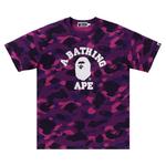 Футболка BAPE Color Camo College Tee, фиолетовый - фото