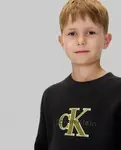 Детский свитер с монограммой CK Calvin Klein, черный - фото 4