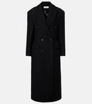 Двубортное пальто из чистой шерсти Róhe, Black - фото