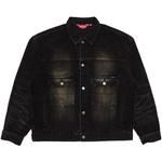 Куртка Supreme Distressed Selvedge Trucker Jacket, цвет Washed Black - фото