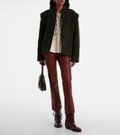 Укороченные кожаные брюки Reboot Frame, Whiskey - фото 2