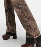 Прямые джинсы с низкой посадкой Miu Miu, черный - фото 5