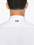 Рубашка с логотипом в три полоски THOM BROWNE, белый - фото 5
