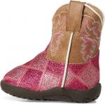 Ботинки Roper Kids  Cowbabies Glitter Blocks, Pink/Light Pink Glitter Patchwork Vamp - фото 4