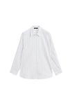 Блуза Massimo Dutti LOOSE-FITTING STRIPED, White - фото 6