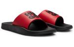 Шлепанцы мужские черные/красные Hugo Boss - фото 2