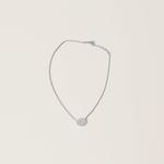 Металлическое ожерелье MIU MIU, белый - фото