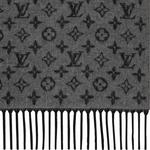 Шарф с монограммой и градиентом Louis Vuitton, серый - фото 3