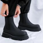 Челси Ботинки Мужские Weishibangwei, цвет Black Fleece-Lined - фото 3