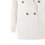 Макси Двубортный Жакет MaxMara, Белый - фото 5