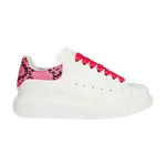 Кроссовки Alexander McQueen Alexander McQueen Wmns Oversized Sneaker 'Snake Print - White Pink', белый - фото