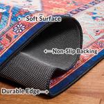 Ковер SAFAVIEH, 77 x 122 см,  моющийся коллекция Tucson - , Rust & Blue, противоскользящий, идеален для помещений с высокой проходимостью: прихожая, коридор, холл, кухня, спальня (TSN133P-24) - фото 5