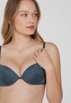 Бюстгальтер Tezenis Push-up bra, Dark Grey - фото 4