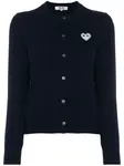 Кардиган с нашивкой-сердцем Comme Des Garçons Play, синий - фото