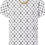 Футболка женская Louis Vuitton с принтом, белый / черный - фото 5