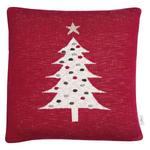 Наволочка Tom Tailor Knitted Red Tree, 45 см, красный - фото