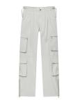 Свободные брюки-карго Pull&Bear, светло-серый - фото