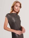 Jazzie платье-футляр миди metallic Ted Baker, Bronze - фото 4