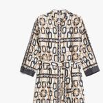 Платье миди Max Mara с принтом Chain MaxMara, marine синий - фото 7