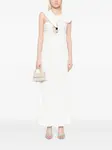 Платье Helix в рубчик с кристаллами Christopher Esber, белый - фото 2