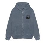 Худи Stussy Dice Zip Hoodie Pigment Dyed, Navy - фото