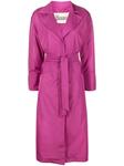 Тренч с поясом Herno, розовый - фото