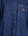 Джинсовая рубашка Msgm, синий - фото 4