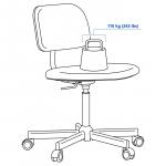 Вращающийся стул, klovsta белый/серый IKEA Bleckberget - фото 3