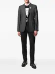 Декорированный блейзер в тонкую полоску Alexander McQueen, серый - фото 2