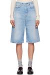 Acne Studios Синие свободные джинсовые шорты - фото